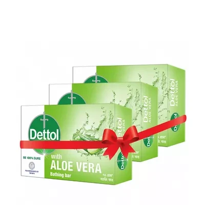 Dettol Bathing Soap Bar Aloe Vera 75 gm (Combo Pack)